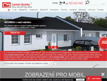 Tablet Screenshot of levnedomky.cz